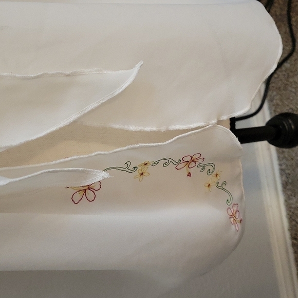 Beach CABANA Fairycore Floral Embroidered Chiffon Sarong Cover-up - Picture 3 of 9